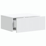 vidaXL Muurbevestigde Nachttafel met lade 2 pcs Wit 49 x 34,5 x 20 cm