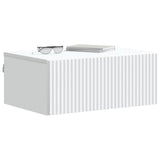 vidaXL Muurbevestigde Nachttafel met lade 2 pcs Wit 49 x 34,5 x 20 cm