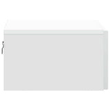 vidaXL Muurbevestigde Nachttafel met lade 2 pcs Wit 49 x 34,5 x 20 cm