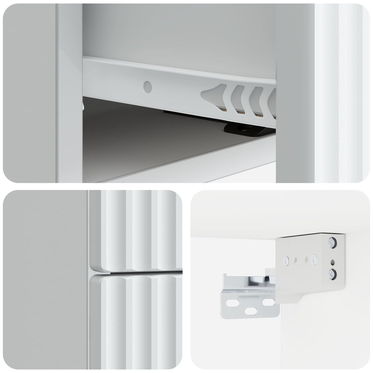 vidaXL Muurbevestigde Nachttafel met lade 2 pcs Wit 33 x 34,5 x 40 cm