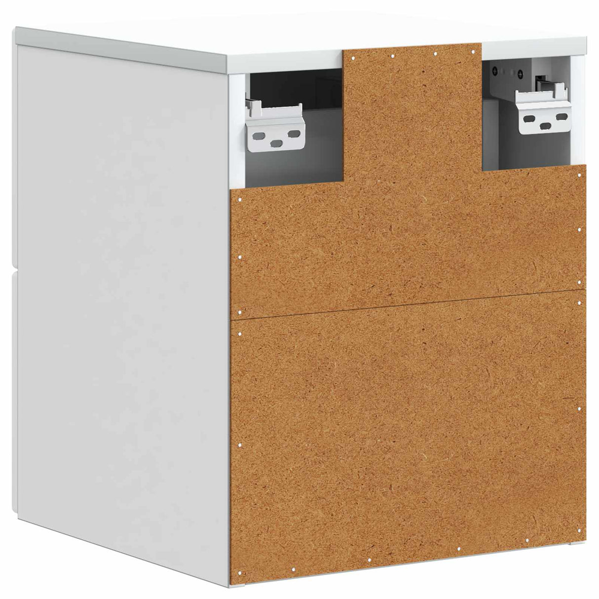 vidaXL Muurbevestigde Nachttafel met lade 2 pcs Wit 33 x 34,5 x 40 cm