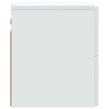 vidaXL Muurbevestigde Nachttafel met lade 2 pcs Wit 33 x 34,5 x 40 cm