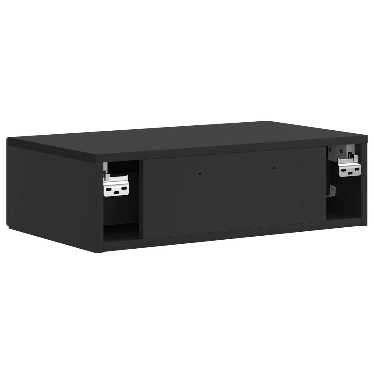 vidaXL Wandgemonteerde Zijtafel Zwart 59 x 34,5 x 17 cm Bewerkt hout