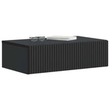vidaXL Wandgemonteerde Zijtafel Zwart 59 x 34,5 x 17 cm Bewerkt hout