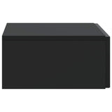 vidaXL Wandgemonteerde Zijtafel Zwart 59 x 34,5 x 17 cm Bewerkt hout