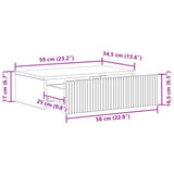 vidaXL Wandgemonteerde Zijtafel Zwart 59 x 34,5 x 17 cm Bewerkt hout