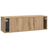 vidaXL Wandmontage TV-kast Artisanaal eiken 98 x 31 x 30 cm