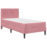 vidaXL Bedframe met matras met hoofdeinde Roze 80 x 200 cm Fluweel