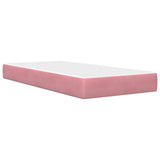 vidaXL Bedframe met matras met hoofdeinde Roze 80 x 200 cm Fluweel