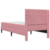 vidaXL Bedframe met matras met hoofdeinde Roze 80 x 200 cm Fluweel