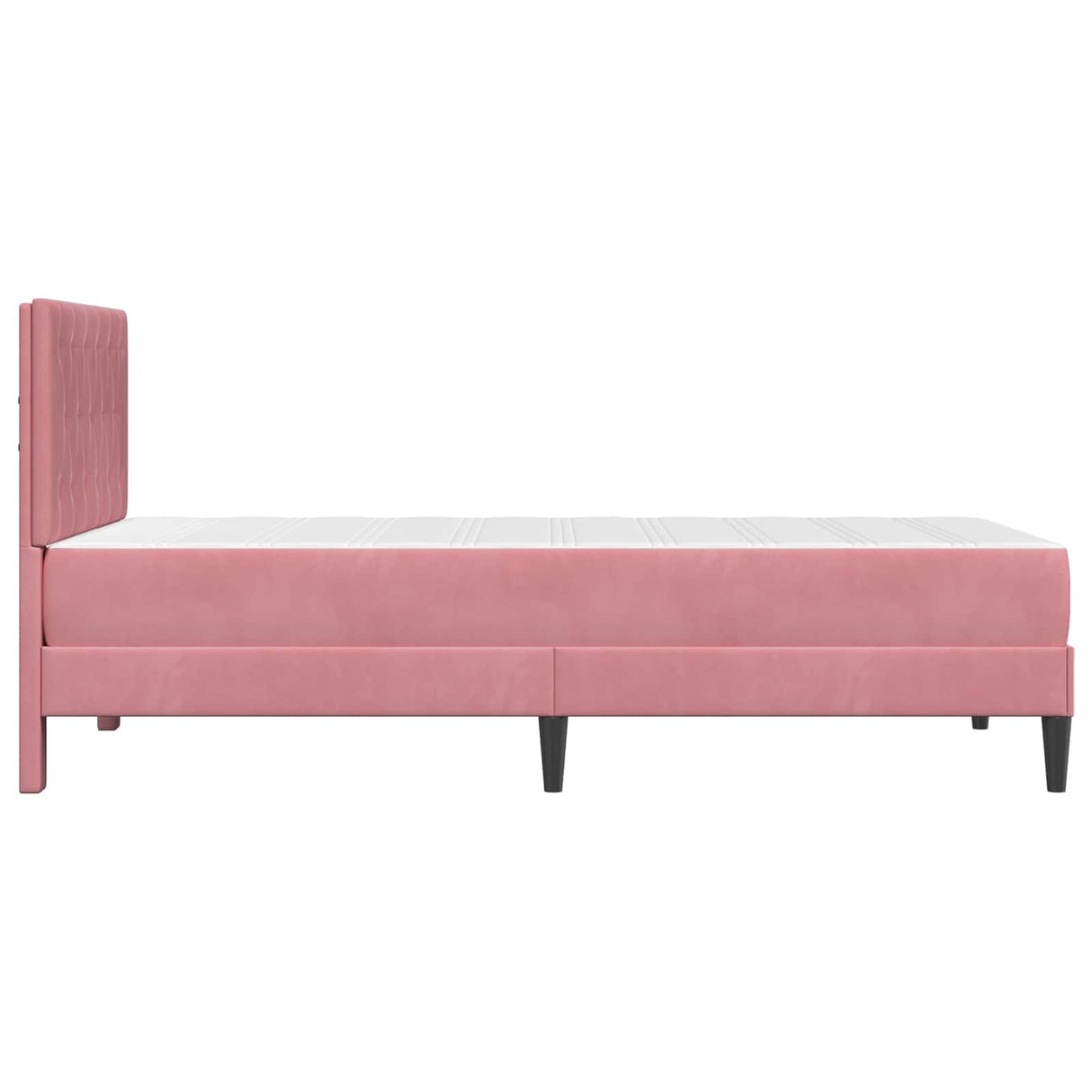 vidaXL Bedframe met matras met hoofdeinde Roze 80 x 200 cm Fluweel