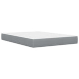 vidaXL Bedframe met matras met hoofdeinde Lichtgrijs 120 x 190 cm Stof