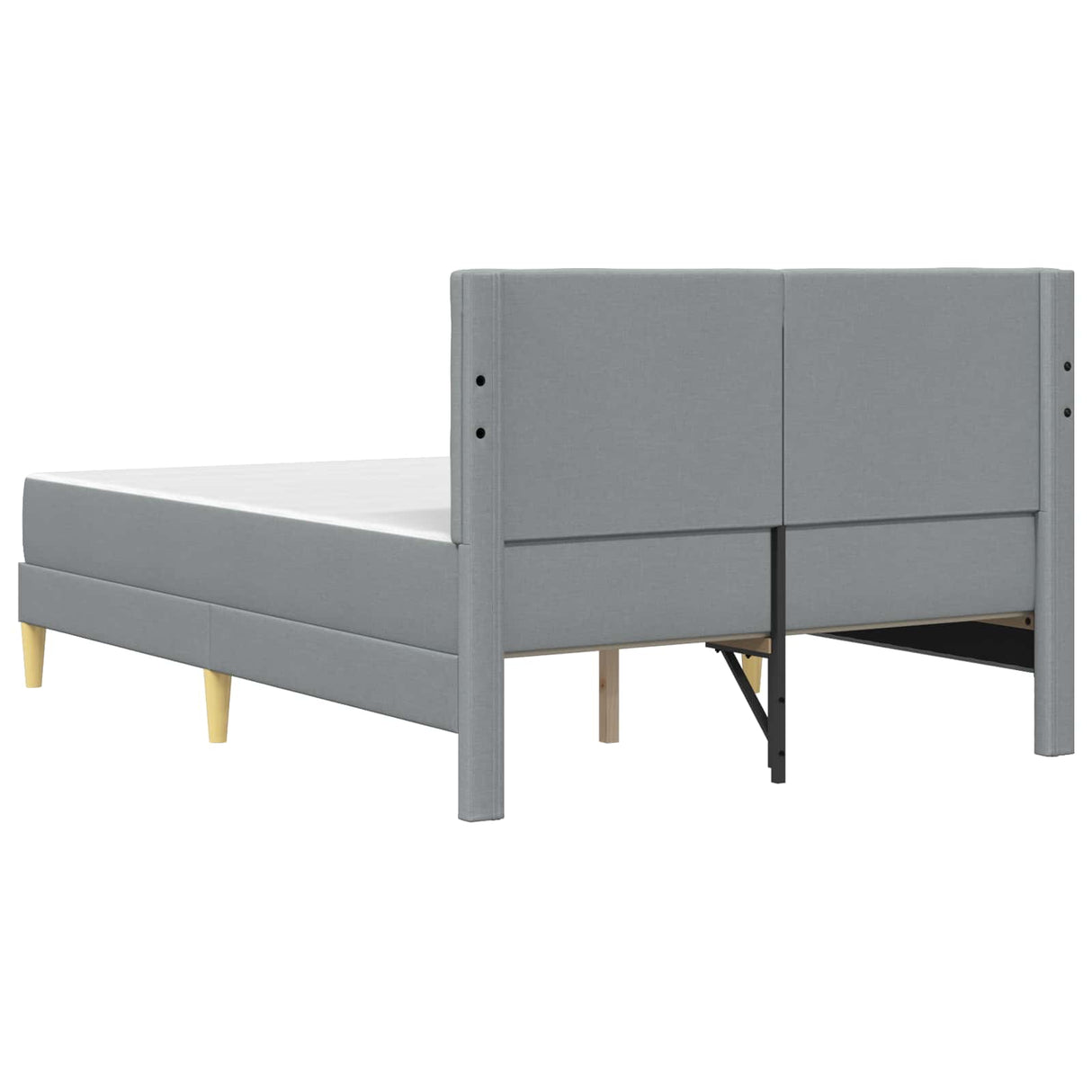 vidaXL Bedframe met matras met hoofdeinde Lichtgrijs 120 x 190 cm Stof