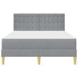 vidaXL Bedframe met matras met hoofdeinde Lichtgrijs 120 x 190 cm Stof