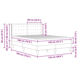 vidaXL Bedframe met matras met hoofdeinde Lichtgrijs 120 x 190 cm Stof