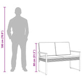 vidaXL Garden Bench with Cushion Black 107 x 61 x 80 cm poly rattan