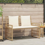 vidaXL Tuinbank Effen Zwart en Donker Grijs 116 x 55 x 82 cm