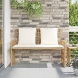 vidaXL Tuinbank Effen Zwart en Donker Grijs 116 x 55 x 82 cm