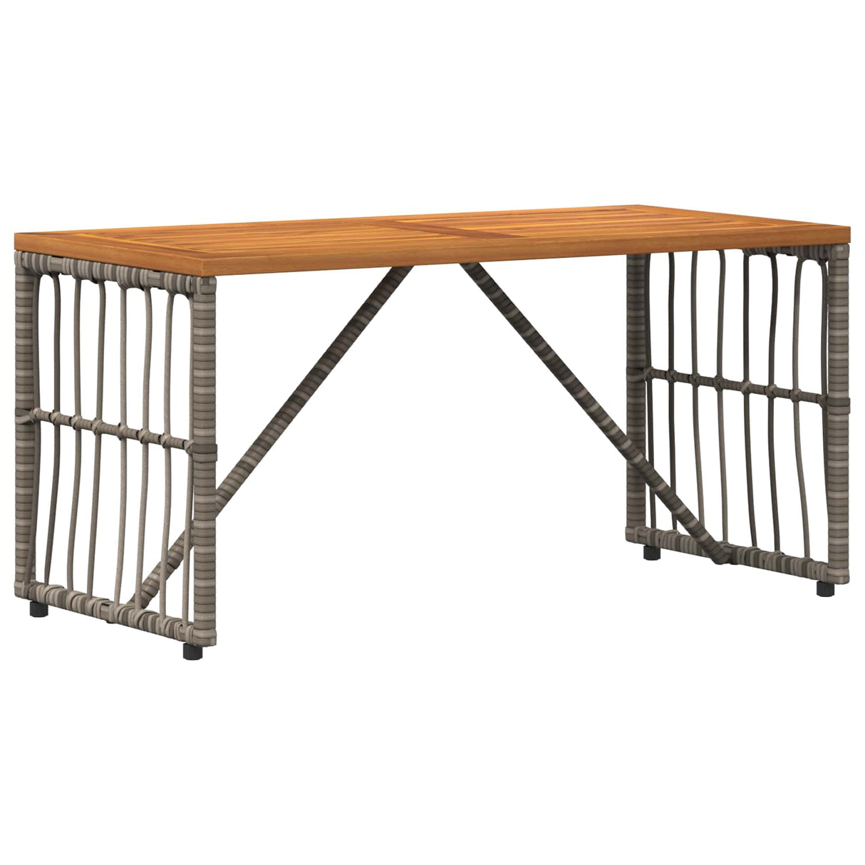 vidaXL Garden Table Black 80 x 40 x 40 cm Steel and Poly Rattan