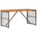 vidaXL Garden Table Black 80 x 40 x 40 cm Steel and Poly Rattan