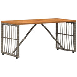vidaXL Garden Table Black 80 x 40 x 40 cm Steel and Poly Rattan