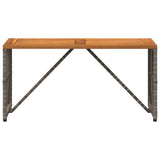 vidaXL Garden Table Black 80 x 40 x 40 cm Steel and Poly Rattan