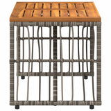 vidaXL Garden Table Black 80 x 40 x 40 cm Steel and Poly Rattan