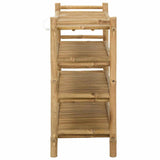 vidaXL Schoenrek met plank Naturel 4-niveaus Bamboe