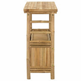 vidaXL Wandtafel met plank met opslag Naturel 80 x 35 x 75 cm Bamboe