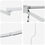 vidaXL Store banne électrique rétractable Cadre blanc 2,5 x 2 m Acier