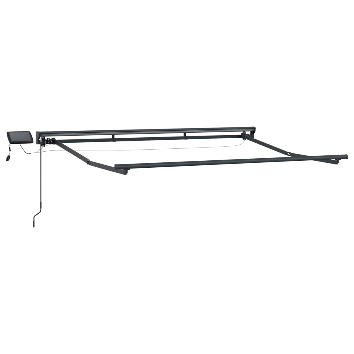 vidaXL Handbediende luifel met LED's Antraciet 3 x 2,5 m Aluminium