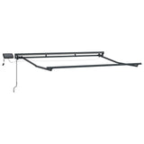 vidaXL Handbediende luifel met LED's Antraciet 3 x 2,5 m Aluminium