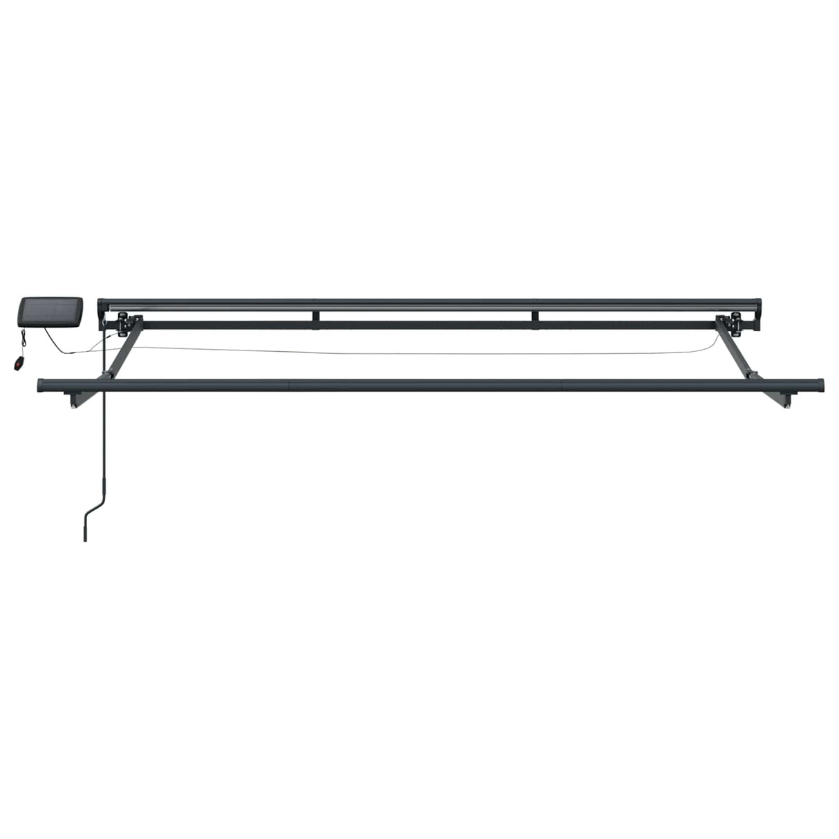 vidaXL Handbediende luifel met LED's Antraciet 3 x 2,5 m Aluminium