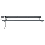 vidaXL Handbediende luifel met LED's Antraciet 3 x 2,5 m Aluminium