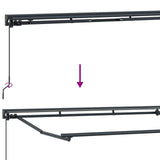 vidaXL Handbediende luifel met LED's Antraciet 3 x 2,5 m Aluminium