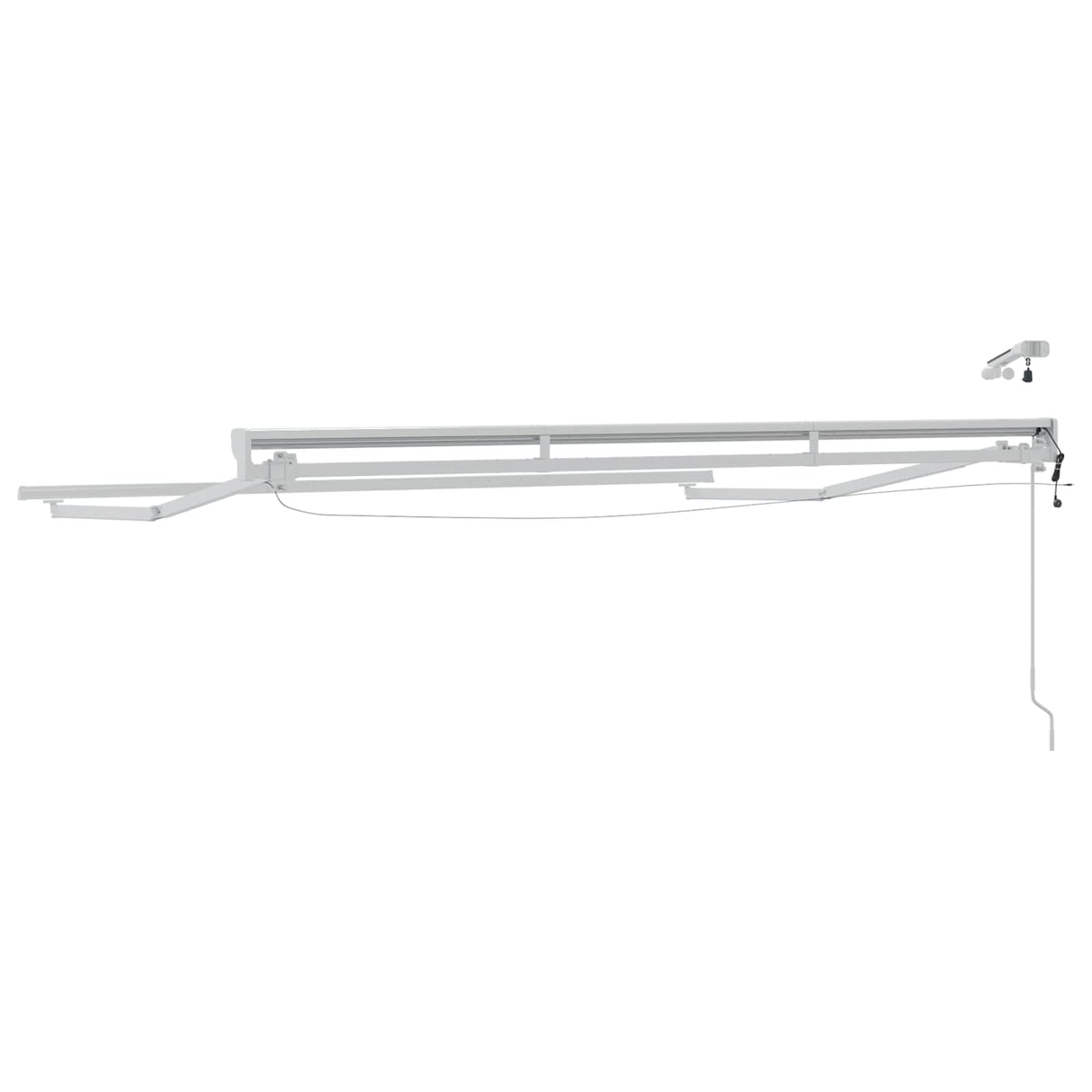 vidaXL Electric Awning Frame with LEDs White 2.5 x 2 m Aluminium