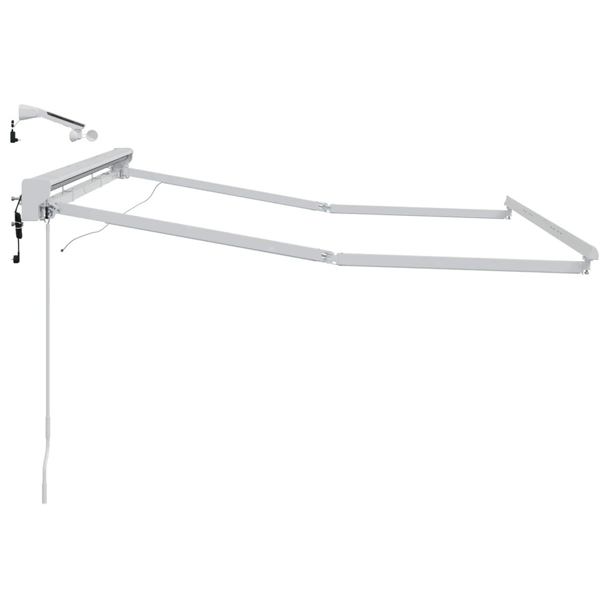 vidaXL Electric Awning Frame with LEDs White 2.5 x 2 m Aluminium