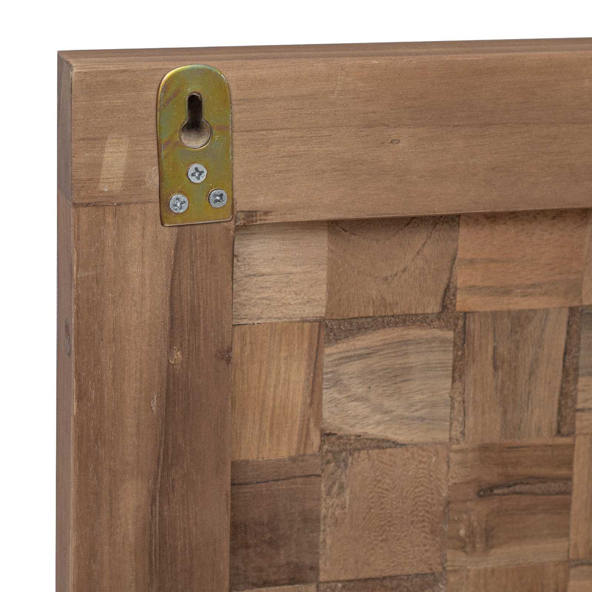 vidaXL Hoofdbord Wandgemonteerd Naturel 120 cm Massief Teakhout