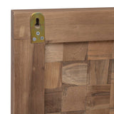 vidaXL Hoofdbord Wandgemonteerd Naturel 120 cm Massief Teakhout