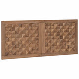 vidaXL Hoofdbord Wandgemonteerd Naturel 120 cm Massief Teakhout