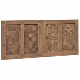 vidaXL Hoofdbord Wandgemonteerd Naturel 120 cm Massief Teakhout