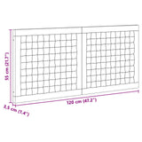 vidaXL Hoofdbord Wandgemonteerd Naturel 120 cm Massief Teakhout