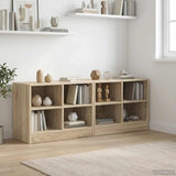 vidaXL Table de chevet avec étagère 2 pcs Chêne Sonoma 66 x 33 x 48 cm Bois d'ingénierie