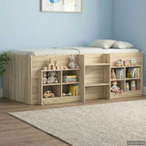 vidaXL Table de chevet avec étagère 2 pcs Chêne Sonoma 66 x 33 x 48 cm Bois d'ingénierie
