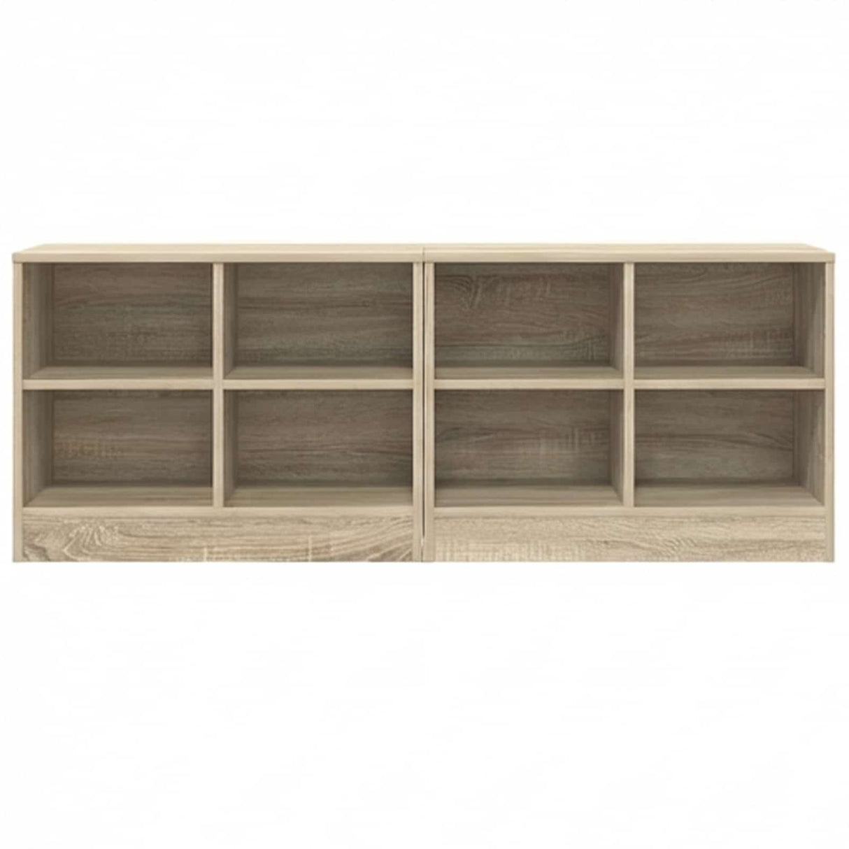 vidaXL Table de chevet avec étagère 2 pcs Chêne Sonoma 66 x 33 x 48 cm Bois d'ingénierie