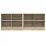 vidaXL Table de chevet avec étagère 2 pcs Chêne Sonoma 66 x 33 x 48 cm Bois d'ingénierie