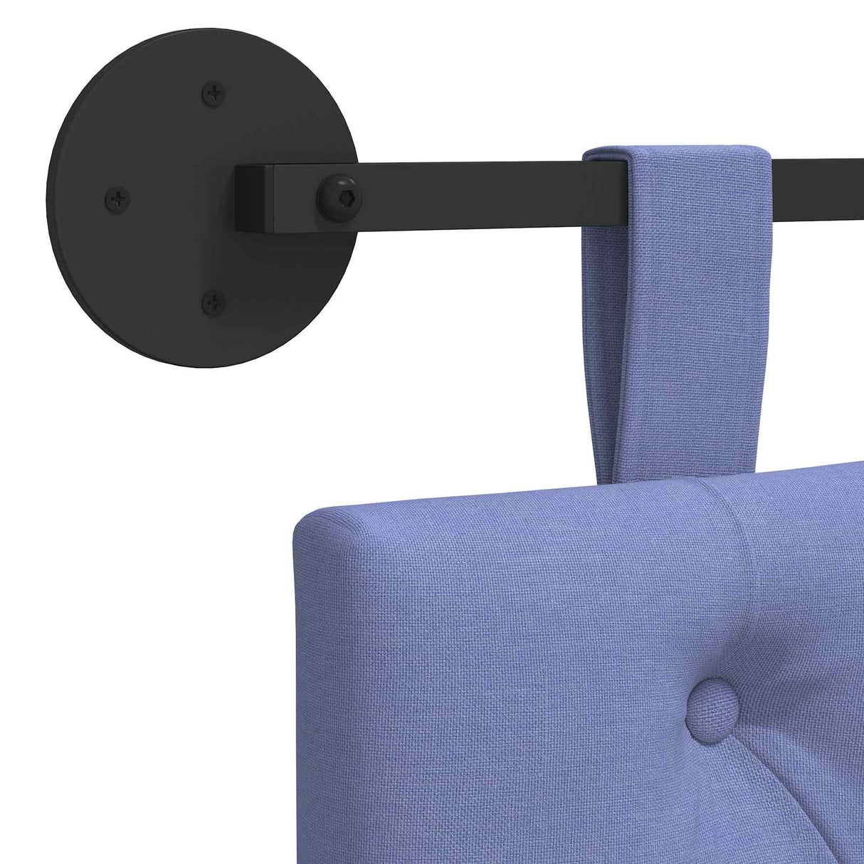 vidaXL Tête de lit suspendue Jean bleu 90 x 55 x 7 cm Tissu