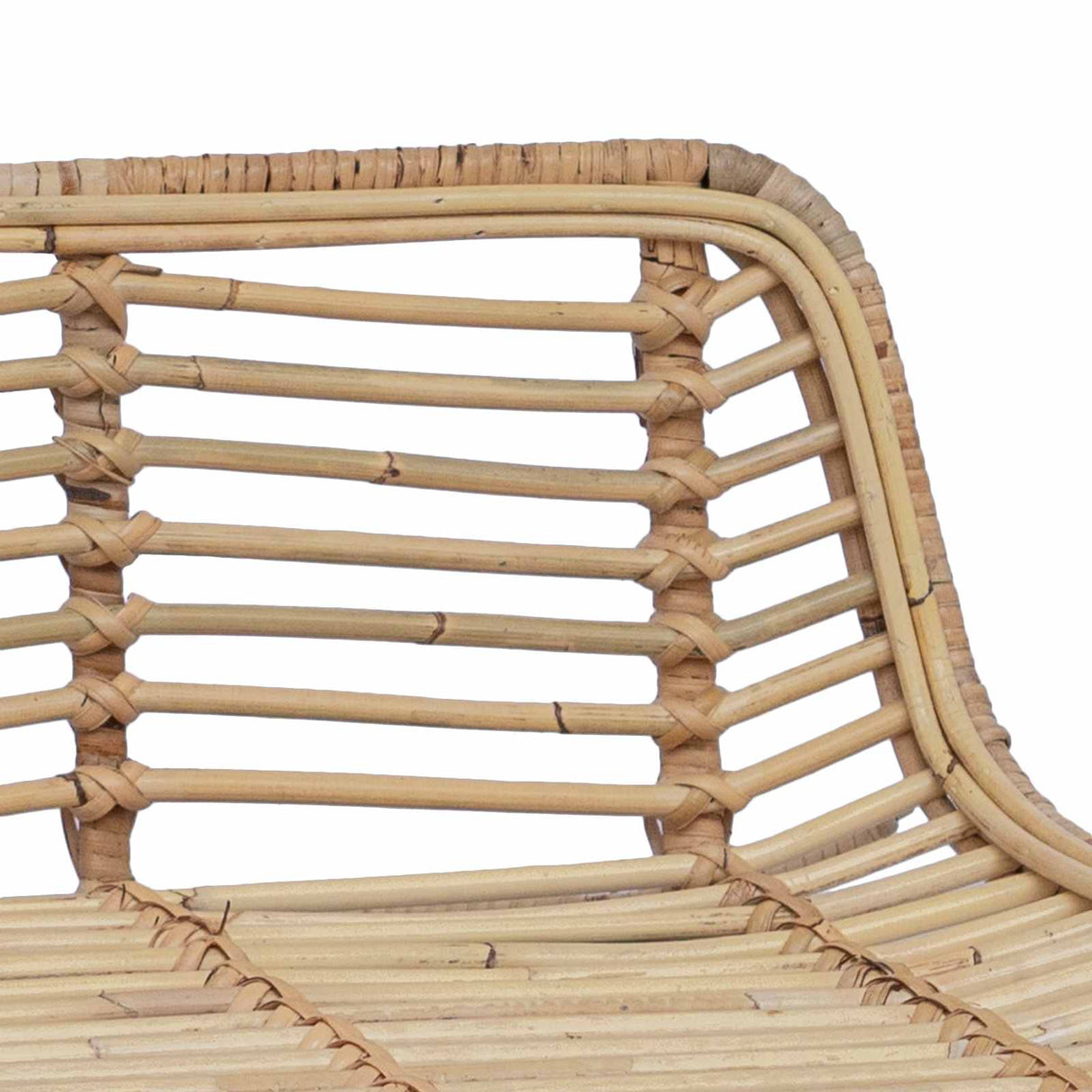 vidaXL Barkruk 2 pcs Naturel 44 x 45 x 76 cm Riet en Staal