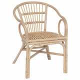 vidaXL Stacking Chair Natural 58 x 60 x 81 cm Rattan