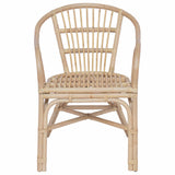 vidaXL Stacking Chair Natural 58 x 60 x 81 cm Rattan